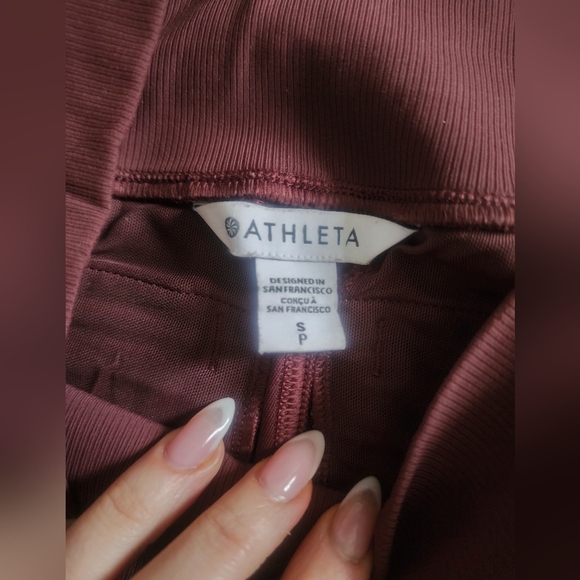 Athleta Decadent Chocolate Velvet Stripe Jogger Size Small In Excellent Cond - Picture 10 of 11